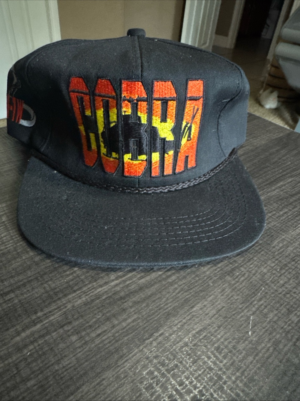 Vintage America's Legend Cobra Hat Cap Strap Back Mens One Size Black AH-1W 90s